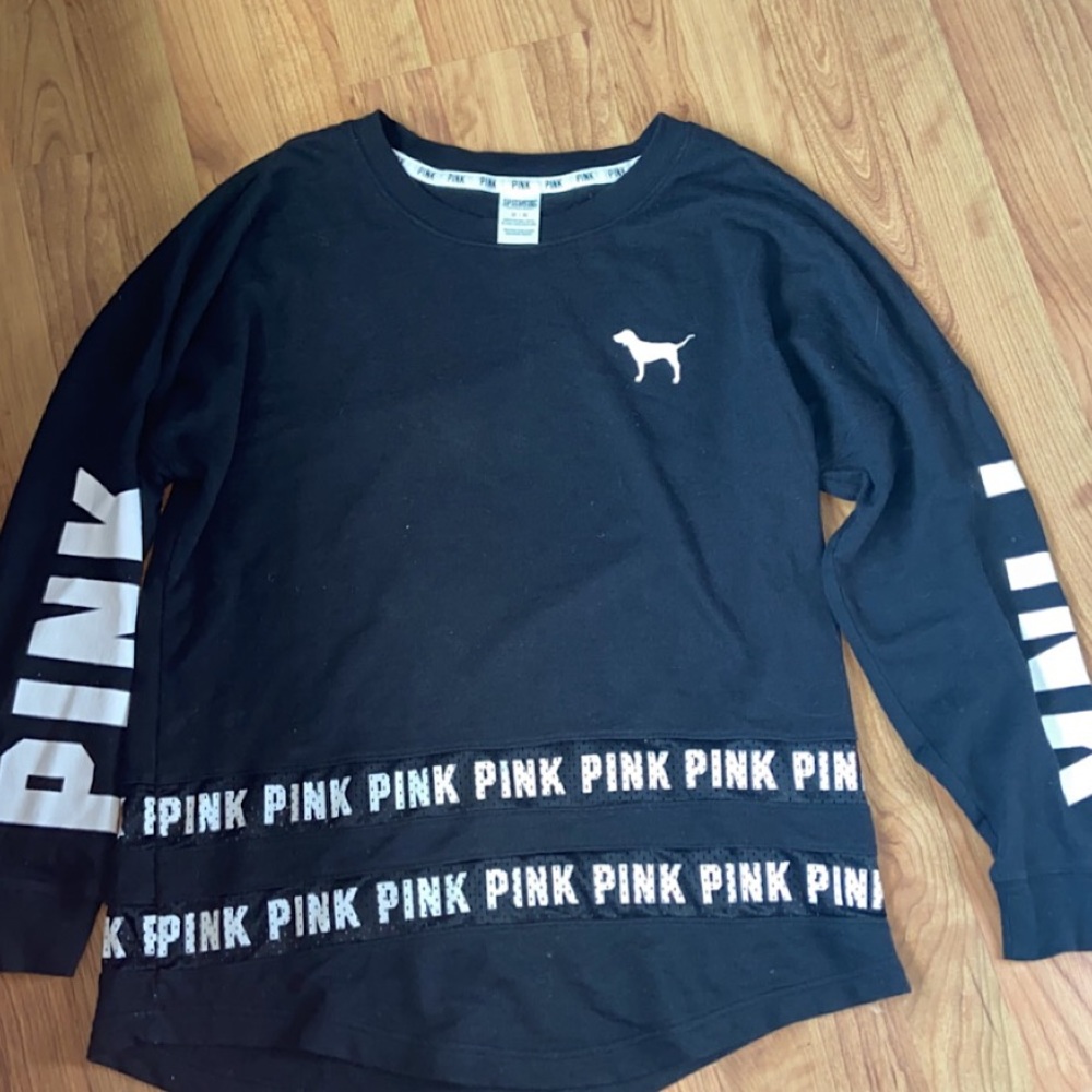 PINK oversized long sleeve T-shirt